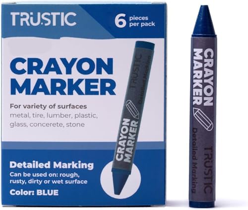 Universal Crayon Wax Marker for Industrial and Craft Detailed Marking on Lumber by Trustic