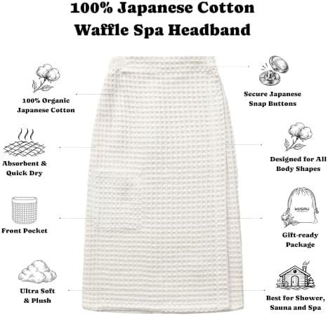Luxury Organic Japanese Cotton Waffle Body Towel Wrap - Image 2