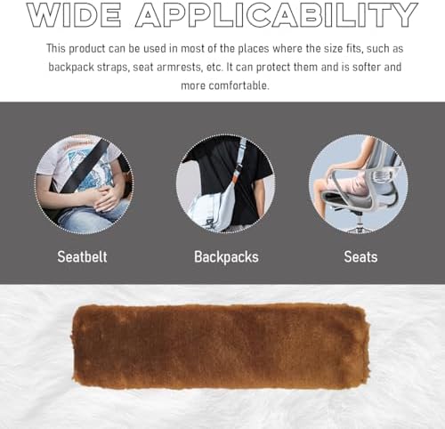 2 PCS Seat Belt Shoulder Pads, Soft Fluffy Plush Seat Belt Shoulder Strap Covers - Image 6