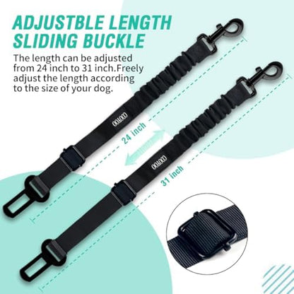 COOYOO Dog Seat Belt, Retractable Dog Car Harness Seat Belt - Image 4