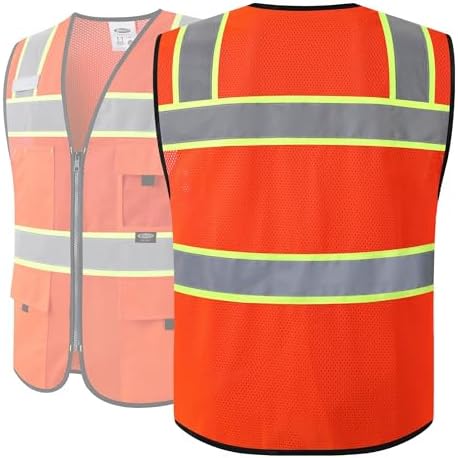 JKSafety Safety Vest for Men Women Hi Vis Relfective Vest - Image 5