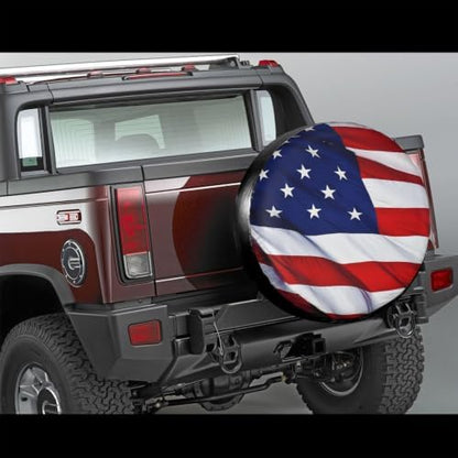 American Flag Spare Tire Cover, Universal Waterproof & Dustproof Wheel - Image 4