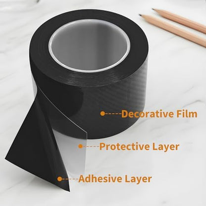 Car Door Sill Protector Tape, 2.76 in x 33 Ft Carbon Fiber Door Edge Guards - Image 3