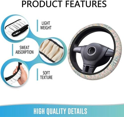 Elastic Steering Wheel Cover, 15 Inch Absorbing Sweat - Image 5