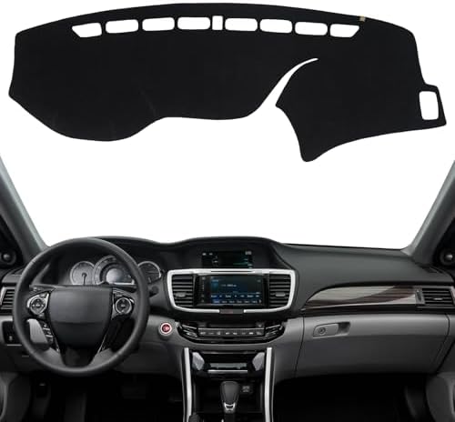 Dashboard Cover Dash Mat Fit for Ho-nda Accord 2017-2013, Car Dash Board Mat by KEYOOG