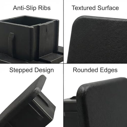 Trailer Hitch Cover, 2 Inch Rubber Heavy Duty Tow Receiver Tube Plug Cap - Image 3