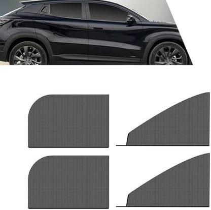 4PCS Car Window Shades, Mesh Side Window Sun Shade, Stretchy Front Rear Window by Unknown