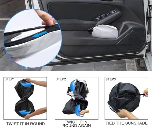 Foldable Front Windshield Sunshade fit - Image 4