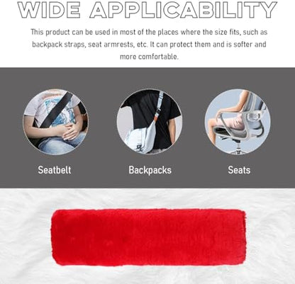 2 PCS Seat Belt Shoulder Pads, Soft Fluffy Plush Seat Belt Shoulder Strap Covers - Image 6