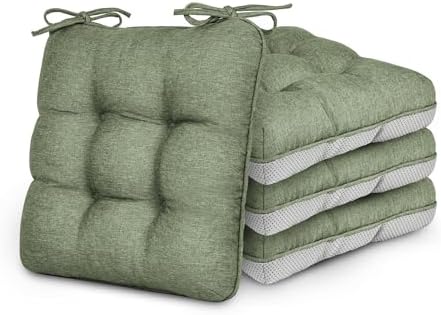 Love's cabin Memory Foam Chair Cushions Set of 4, 19 Inch by Lovescabin