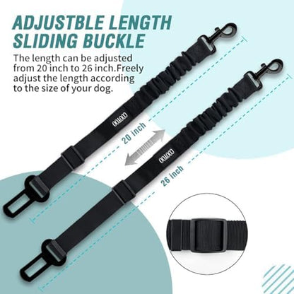 COOYOO Dog Seat Belt, Retractable Dog Car Harness Seat Belt - Image 4