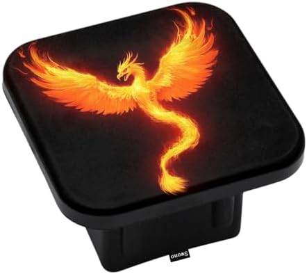 Swono Fire Dragon Rubber Hitch Tube Cover Fairy Animal Flame Dragon Wings Soft by Swono