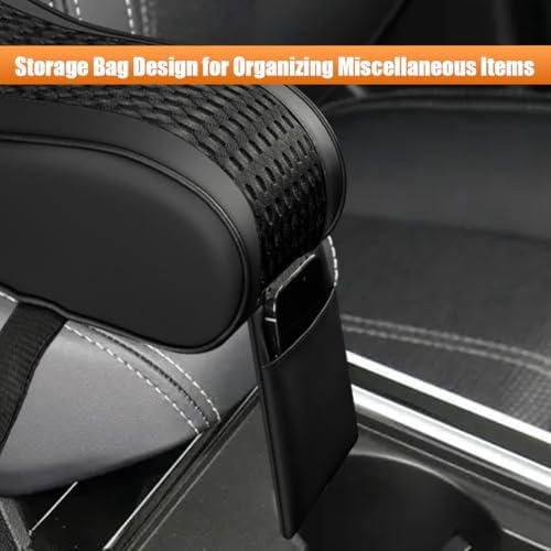 Car Armrest Cushion, Leather Memory Foam Car Center Console Arm Rest Pillow - Image 5