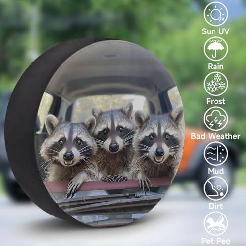 Raccoon Spare Tire Cover Waterproof Dust-Proof Spare Wheel Covers - Image 3
