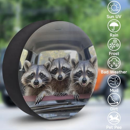 Raccoon Spare Tire Cover Waterproof Dust-Proof Spare Wheel Covers - Image 3
