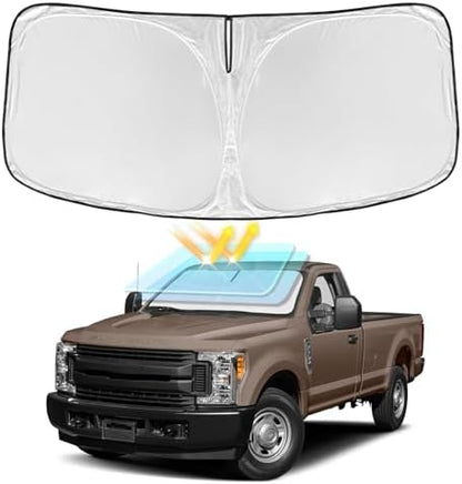 Windshield Sun Shade for Ford Super Duty F250 F350 F450 F550 2008-2016 by ZOIBVCARSUNSHADE