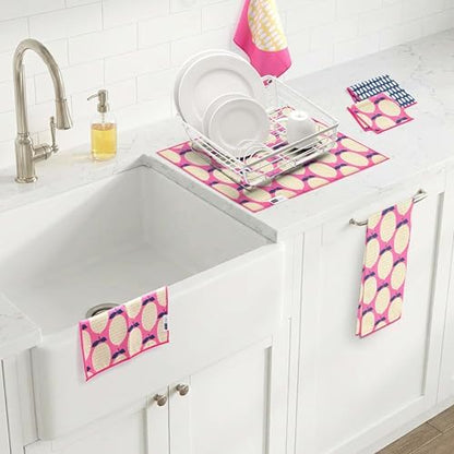 Ritz 6-Piece Lemon & Speckle Microfiber Dish Cloth Set – Retro Citron Grove & - Image 5