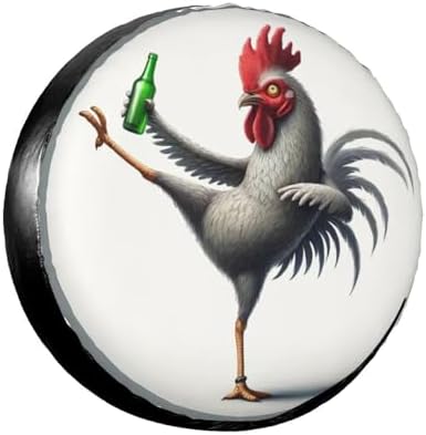 Spare tire Cover 16inch Drunken Fist Chicken Wheel Protectors Weatherproof - Image 2
