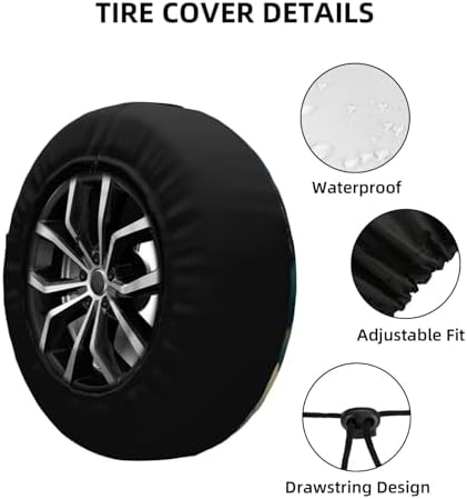 Spare Tire Cover Mountains Nature Scenery Wheel Covers Weatherproof Universal - Image 3