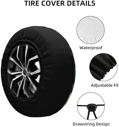 Spare Tire Cover Mountains Nature Scenery Wheel Covers Weatherproof Universal - Image 3