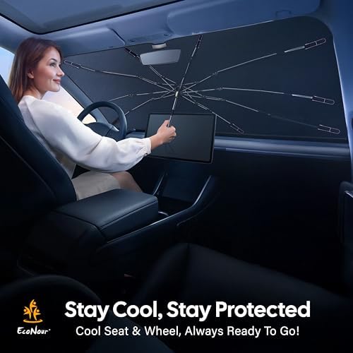 EcoNour Windshields Sun Shade for Car, window Foldable Sun Shield Tint - Image 5