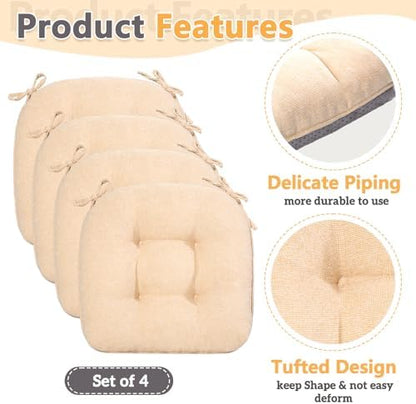 MAGIC ELEPHANT Chair Cushions for Dining Chair, Shredded Memory Foam Kitchen - Image 5