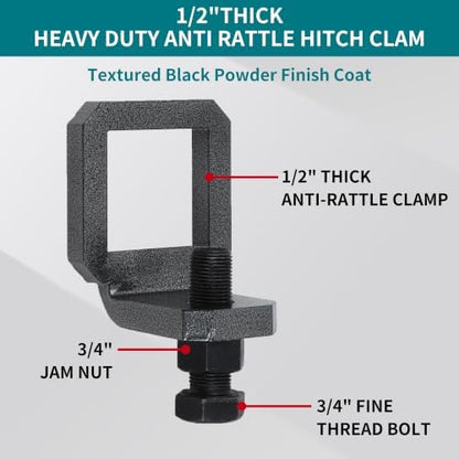 Anti Rattle Hitch Clamp 2" Heavy Duty Steel Hitches - Image 3