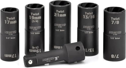 NEIKO 02340A Twist Socket Set, SAE & Metric, 1/2 Inch Dr. Impact Flip, 6 Point - Image 5