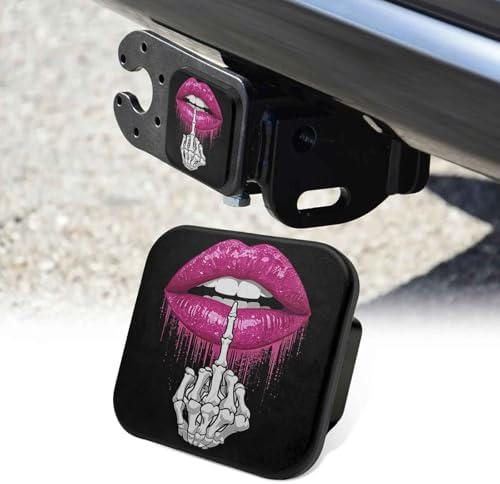 2 Inch Skeleton Hand Sexy Lips Trailer Hitch Cover Rubber Receiver Tube Plug Cap by Unknown