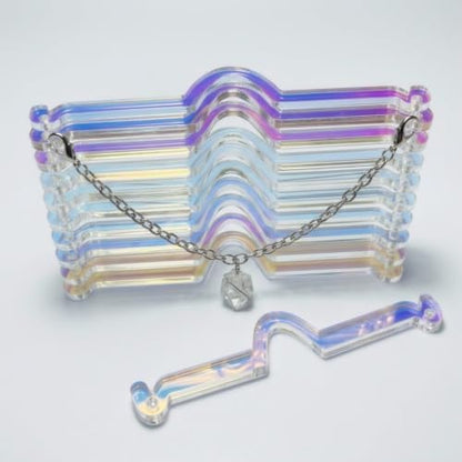 Set of 10 Rearview Mirror Charm Hanger Blanks, Acrylic Car Ornament Hooks by YongPan
