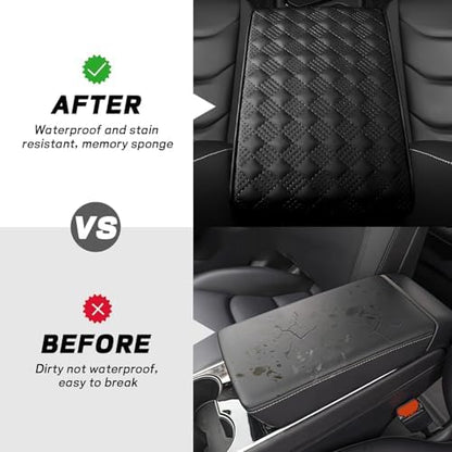 Car Armrest Cushion, 12.2"x8.3" Memory Foam Console Pad - Image 4