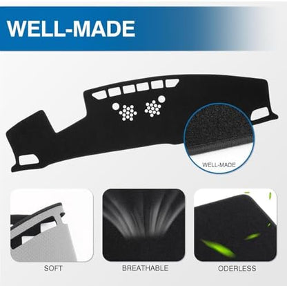 KUST Black Dash Cover for Hyundai Palisade 2020-2024 2025 Non-Slip Dashboard - Image 4