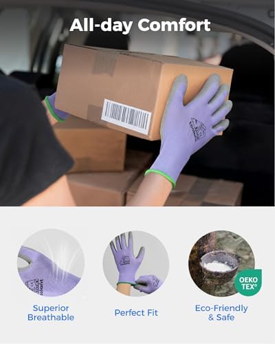 toolant Crinkle Latex Work Gloves, 12 Pairs - Image 6