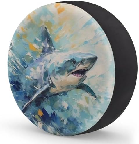 Spare Tire Cover for RV Trailer, Ocean Shark Tire Covers Universal Fit for - Image 2