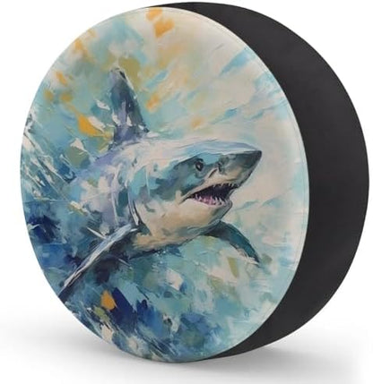 Spare Tire Cover for RV Trailer, Ocean Shark Tire Covers Universal Fit for - Image 2