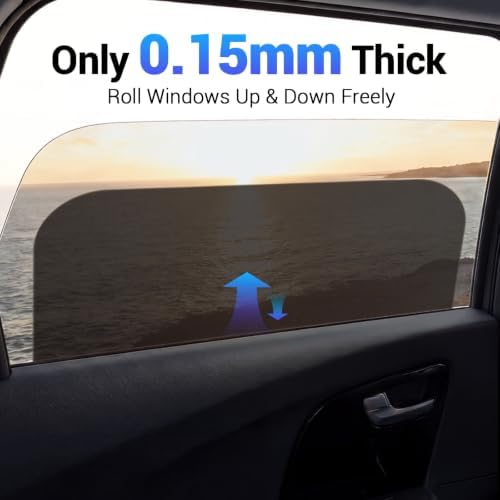 Car Window Shade for Baby, Roll Windows Down, Static Cling Window Covers - Image 2
