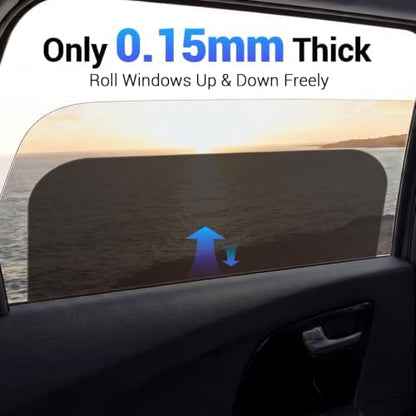 Car Window Shade for Baby, Roll Windows Down, Static Cling Window Covers - Image 2