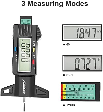 GODESON Tire Tread Depth Gauge, Digital Tire Tread Depth Gauge in 1Inch/25.4mm - Image 3