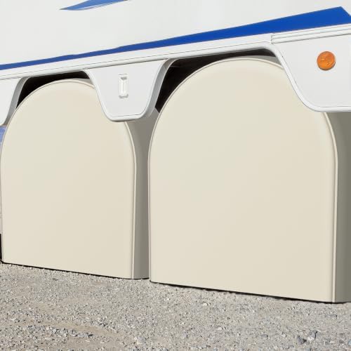eletecpro RV Tire Covers, Fit 29-32 Inch Tire, Light Beige - Image 5