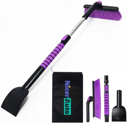 45" Extendable Snow Brush & Ice Scraper by NicerAuto