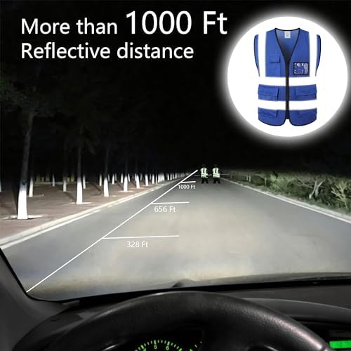 Reflective Safety Vest for Men Women Construction Vest ANSI Standard AP1 - Image 5