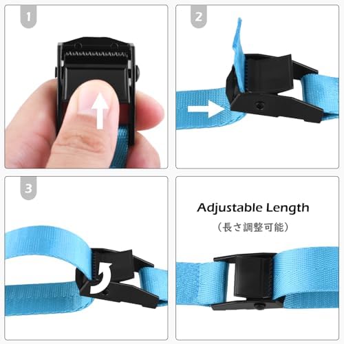 TRIWONDER Cinch Tie Down Strap Lashing Straps Heavy Duty Nylon Straps - Image 4