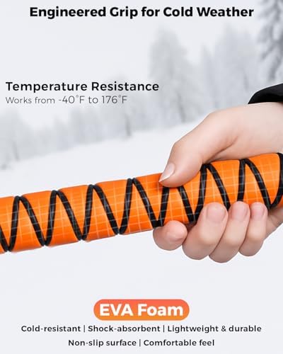 EcoNour 43" Ice Scraper for Car Windshield | 3 Parts Detachable Snow Brush - Image 3