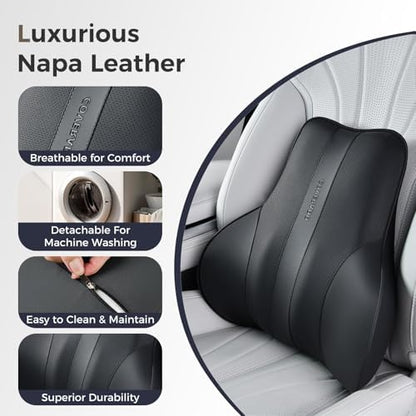 Coverado Lumbar Support Pillow for Car, Ergonomic Memory Foam Back Pillow for - Image 6