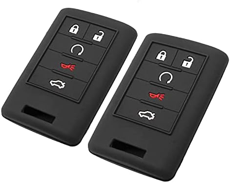 Silicone Key Fob Cover Fit for Cadillac ATS CTS DTS Escalade Escalade ESV SRX by EYANBIS