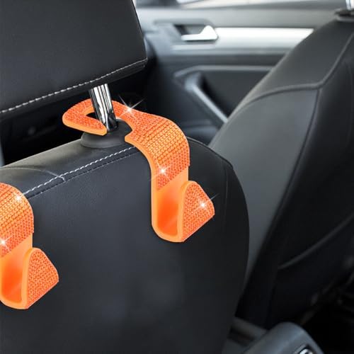 Zpana 4PCS Bling Car Seat Headrest Hooks, Vehicle Back Seat Purse Handbag - Image 6