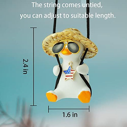Cool Swinging Duck Car Hanging Ornament, Pendant Interior Rearview Mirror - Image 3