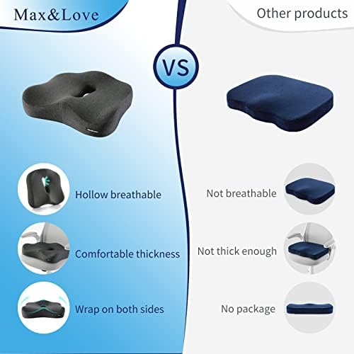 Memory Foam Seat Chair Cushion for Relieves Back Sciatica Pain Tailbone Pain - Image 5