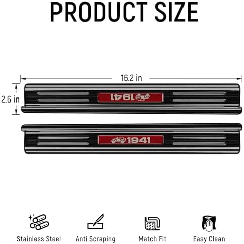 ZZEQYG 2 Pcs Stainless Steel Door Sill Protector Compatible - Image 3