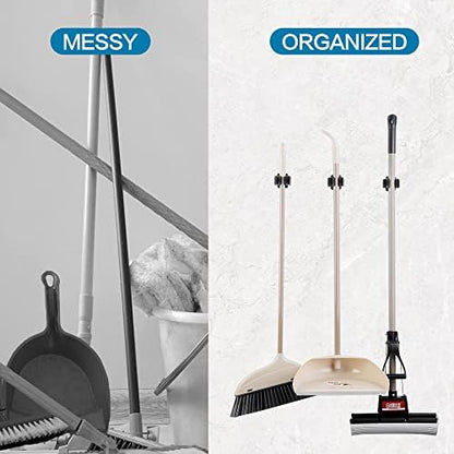 JAMEND CLXP 24PCS Broom and Mop Holder, Heavy Duty Garden Tool Organizer Rack - Image 4